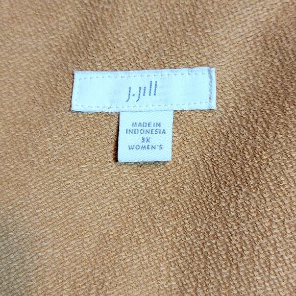 J. Jill Anorak Utility Jacket Button Front Drawstring Waist Tan 3X Chic Casual - Picture 13 of 16